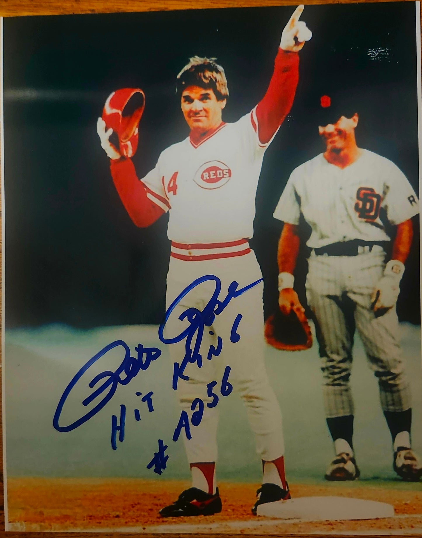PETE ROSE signed autographed photo hit King Hologram