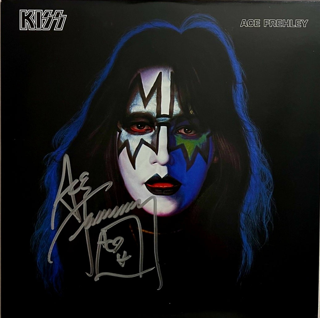 Ace Frehley signed solo album in silver marker Boston memorabilia