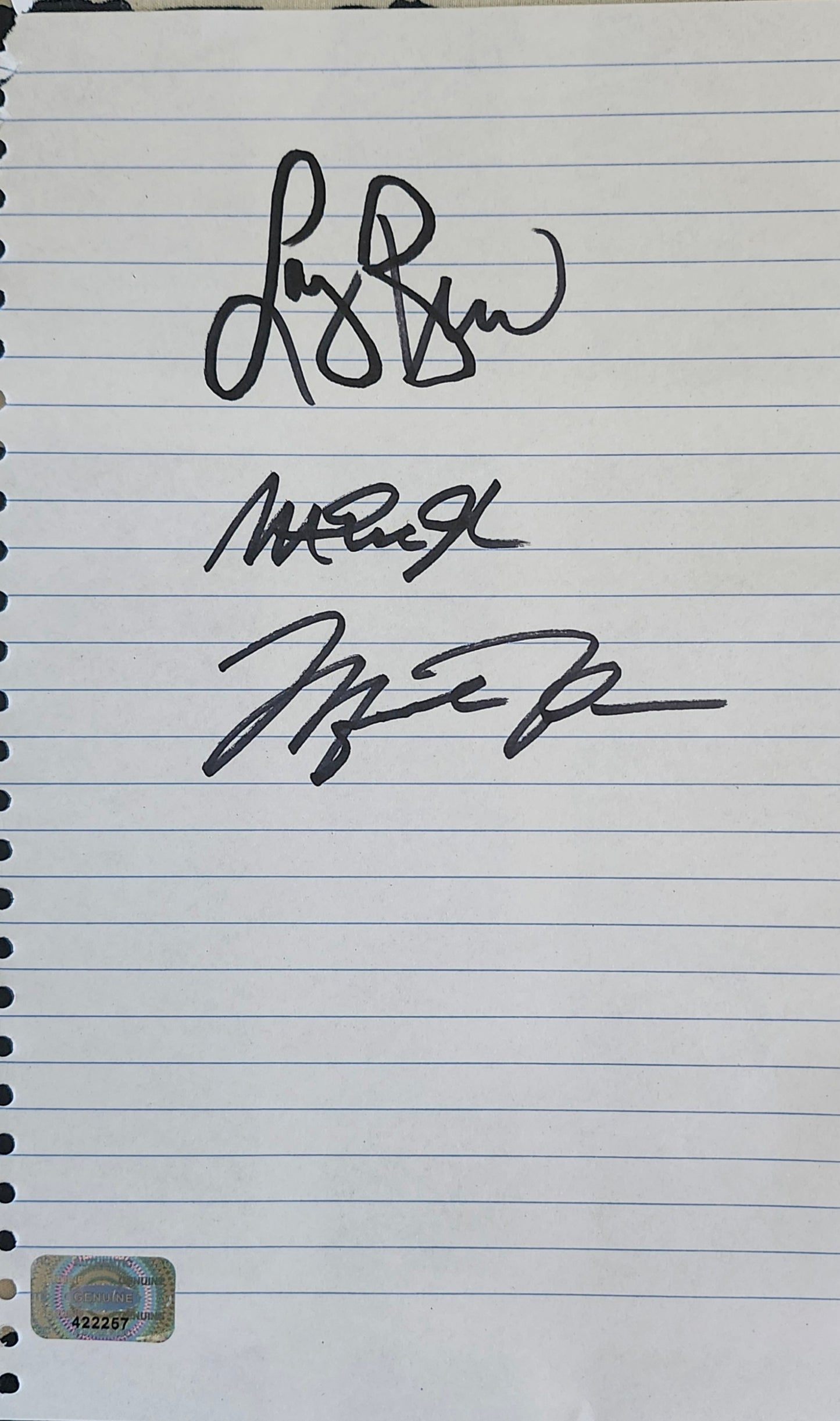 Michael Jordan Bird Magic Signed Paper COA Hologram