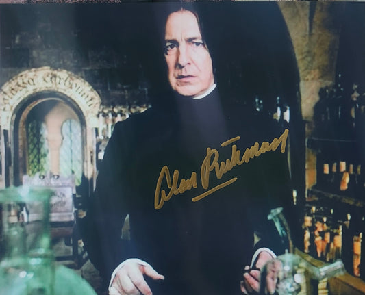 ALAN RICKMAN Signed Autographed Photo Black Potter COA Hologram