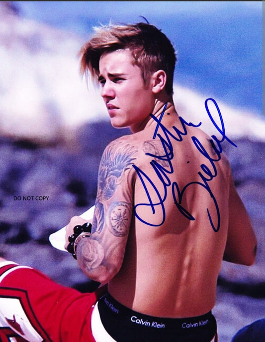 JUSTIN BIEBER signed autographed photo COA Hologram