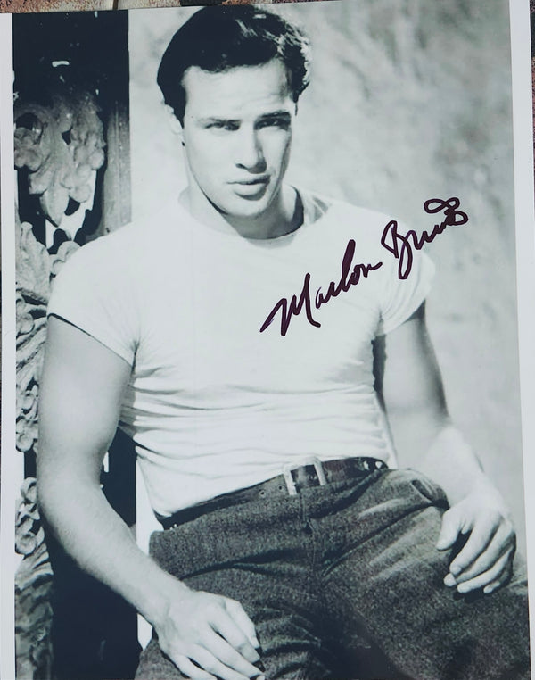 MARLON BRANDO signed autographed photo blue COA hologram main image 1