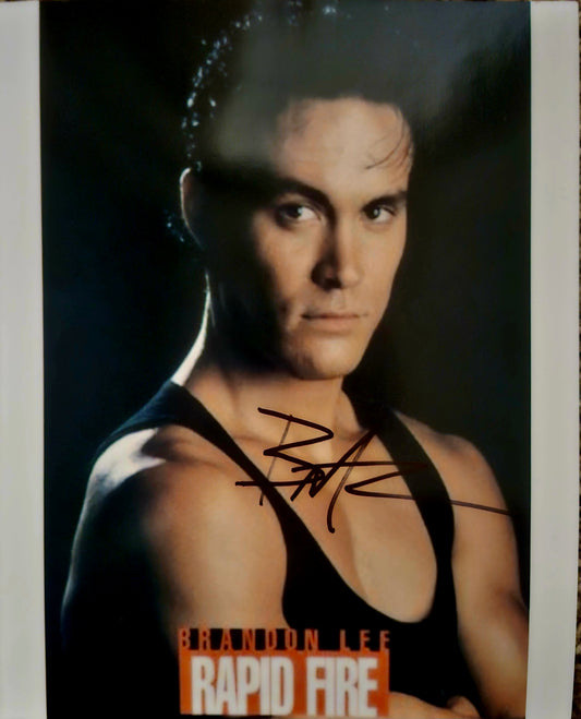 BRANDON LEE Signed Photo Rapid Fire COA Hologram