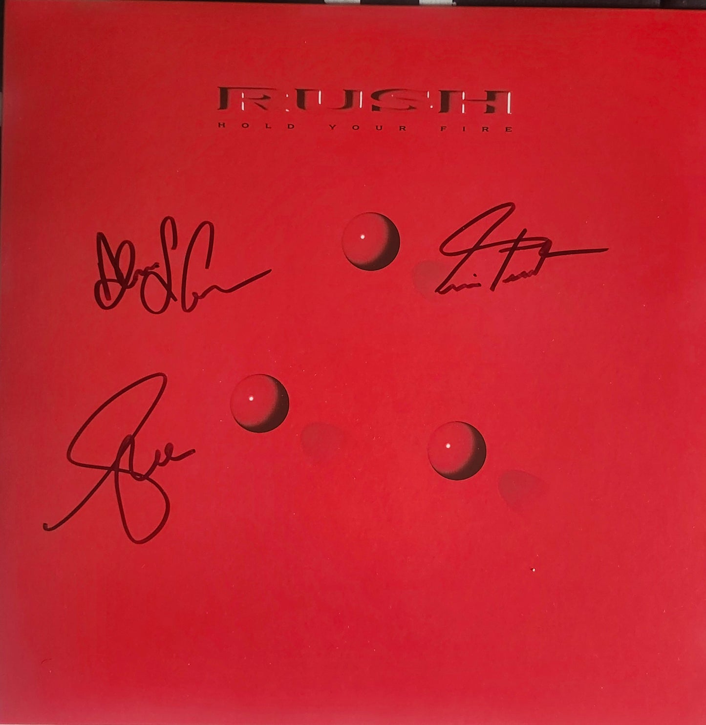 RUSH Signed Album Hold Your Fire COA Hologram