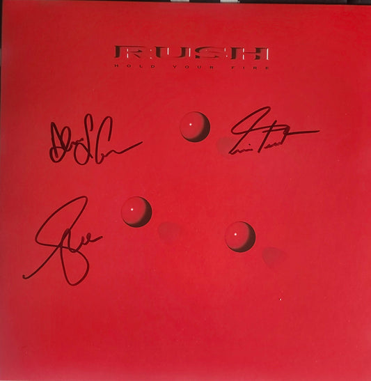 RUSH Signed Album Hold Your Fire COA Hologram