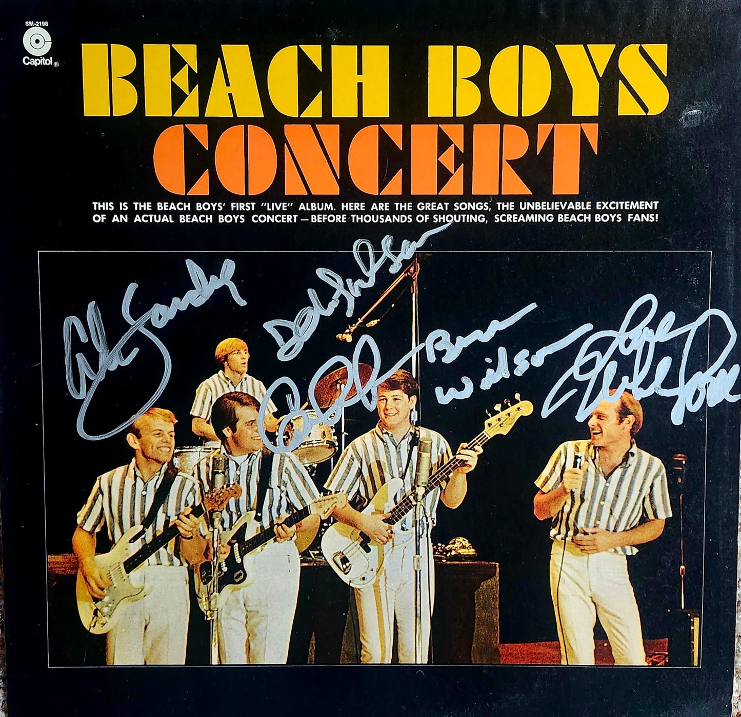 THE BEACH BOYS Signed Album Concert COA Hologram