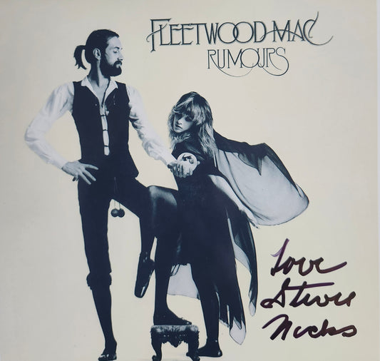 Stevie Nicks signed Fleetwood Mac Rumors album black marker Boston memorabilia