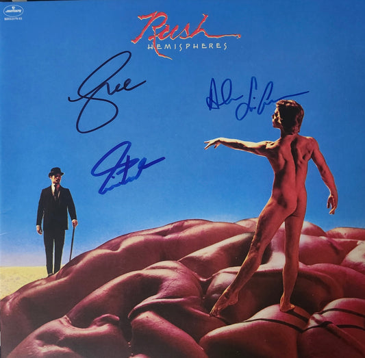 RUSH Signed Album Hemispheres COA Hologram