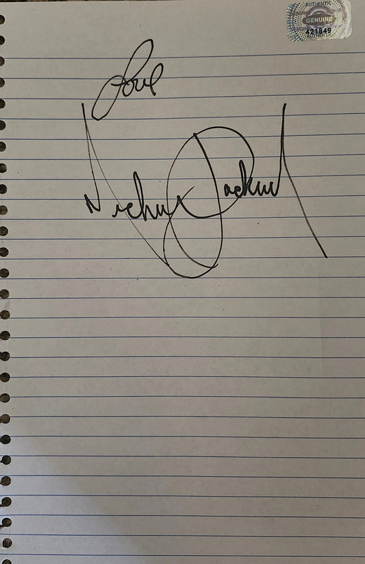 MICHAEL JACKSON Signed Paper COA Hologram