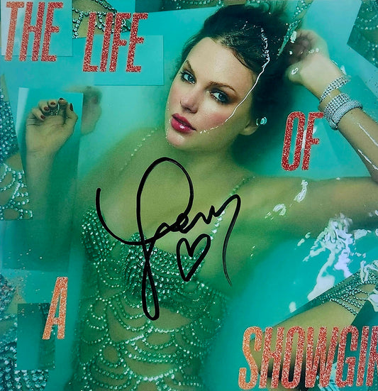 Taylor Swift signed album the life of a showgirl by Boston memorabilia