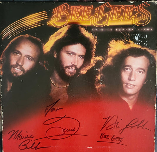 The Bee Gees signed album Spirits having flown by Boston memorabilia