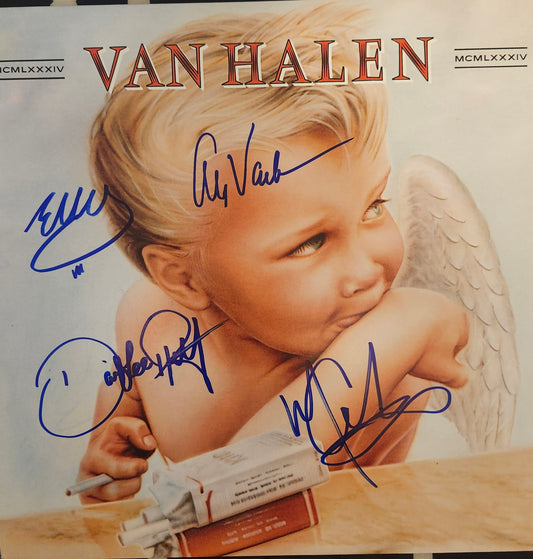 VAN HALEN Band Signed Autographed Album COA Hologram 1984