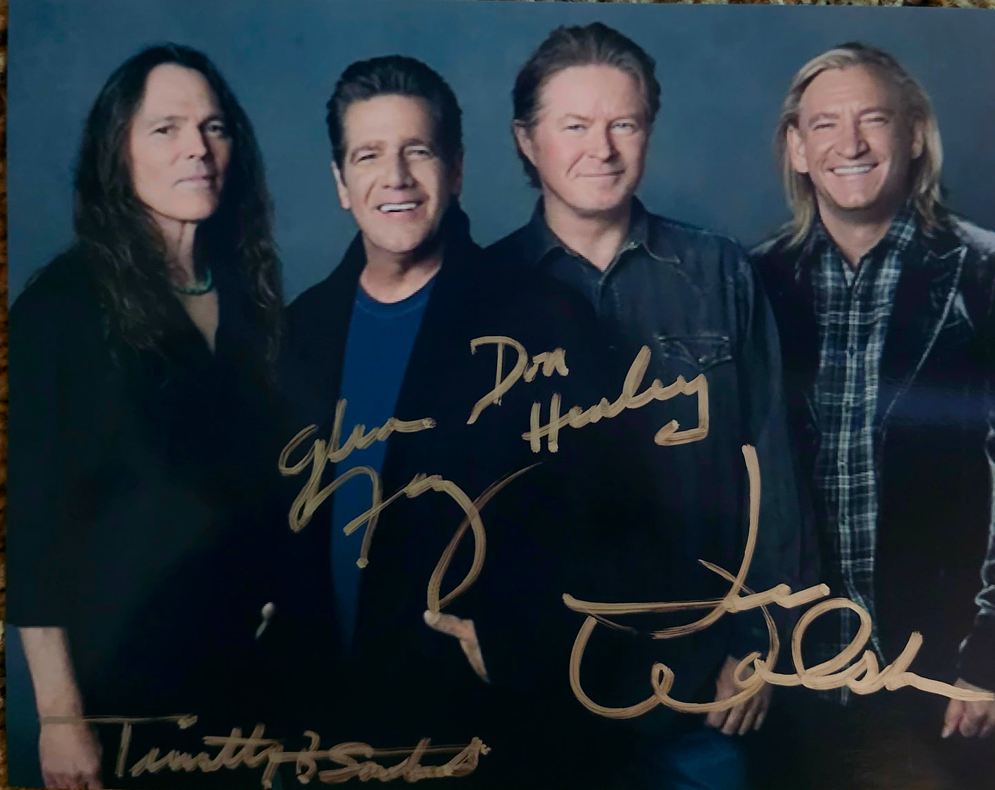 THE EAGLES BAND signed autographed photo silver marker COA Hologram