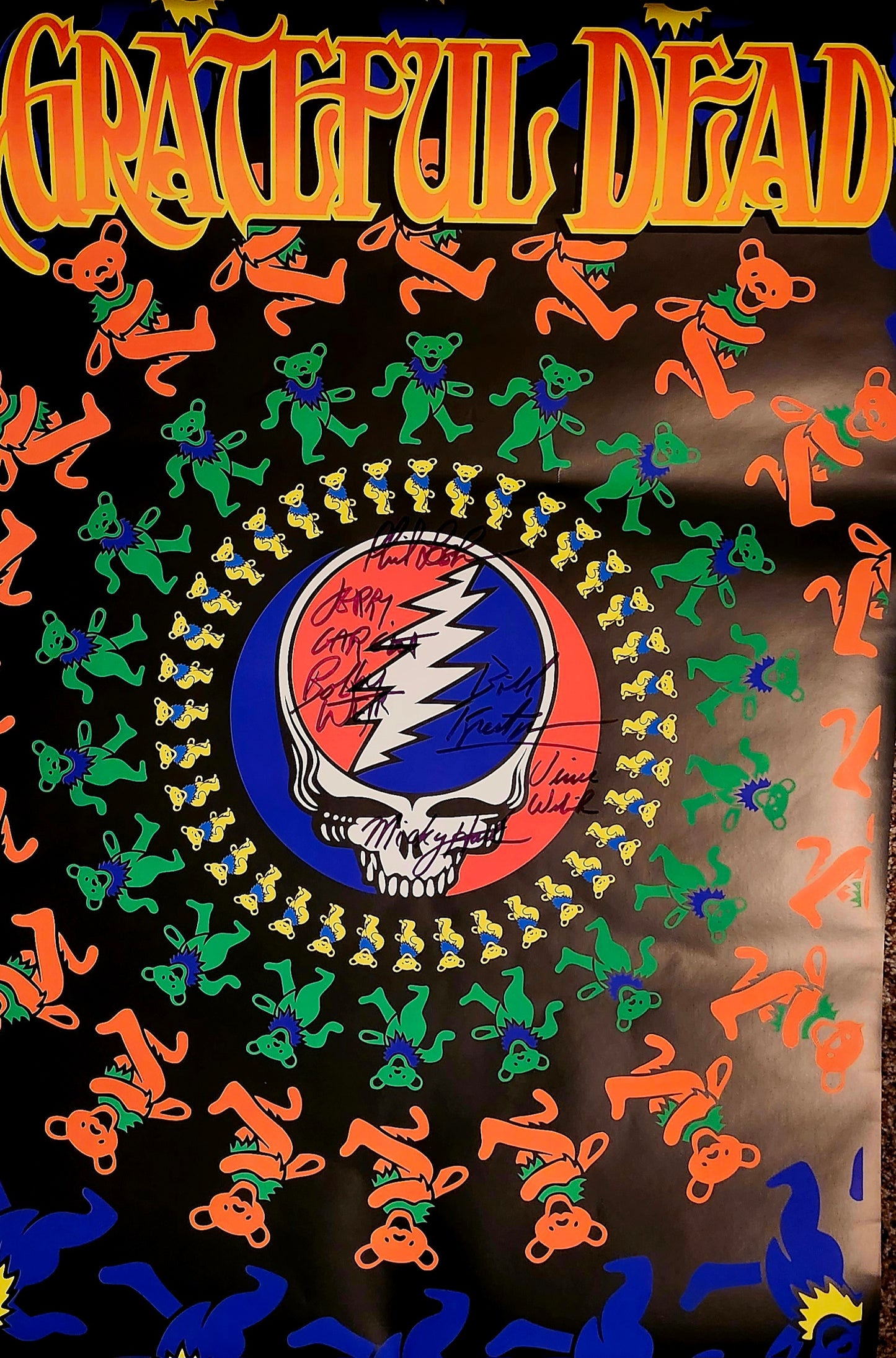 GRATEFUL DEAD Signed Poster COA Hologram