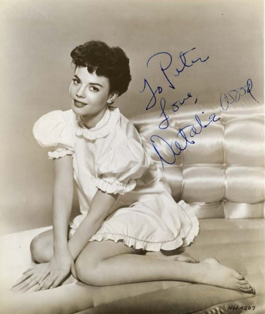Natalie Wood signed photo to Peter by Boston memorabilia