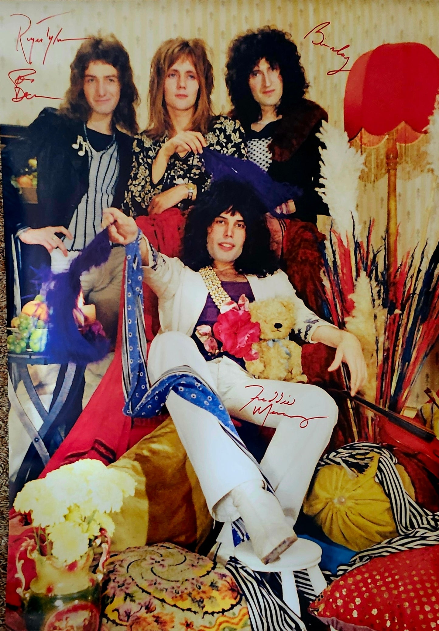 QUEEN BAND signed poster COA Hologram