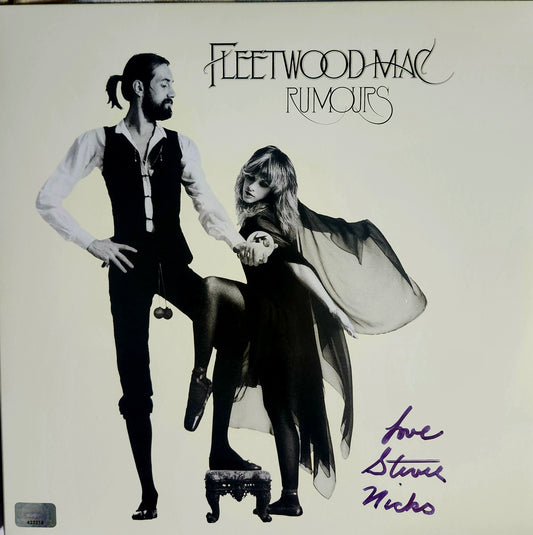 Stevie Nicks signed rumours album black marker COA hologram with love