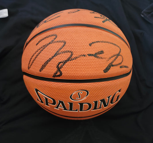 MICHAEL JORDAN LeBRON JAMES KOBE BRYANT Signed Basketball COA Hologram