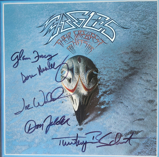 THE EAGLES Band Signed Autographed Album Their Greatest Hits COA Hologram