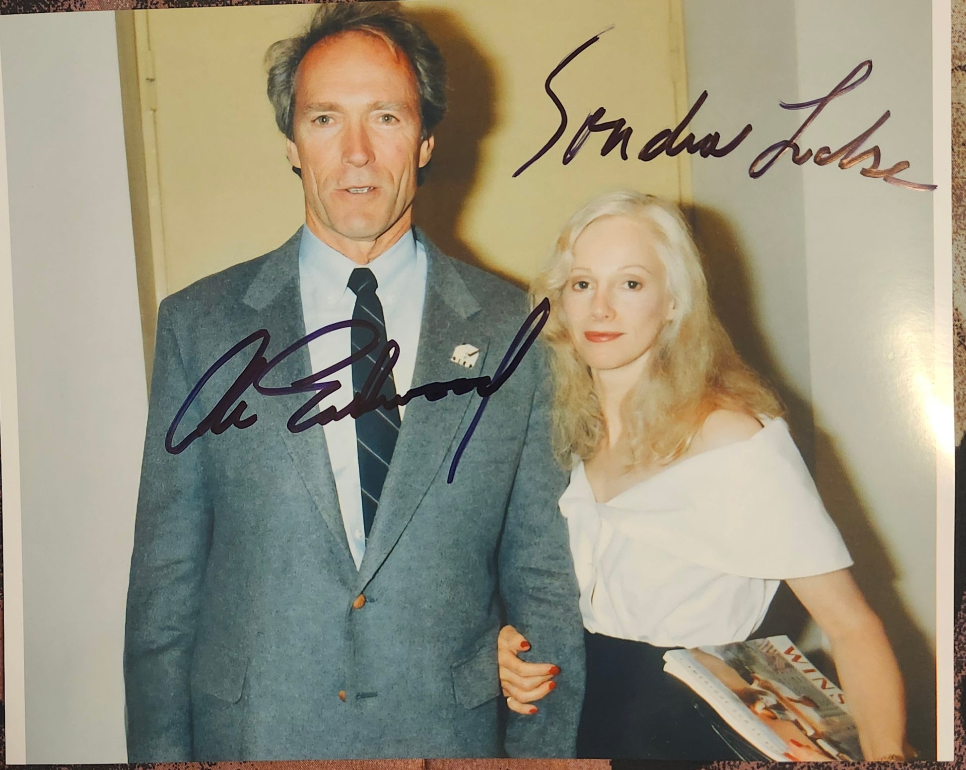 Clint Eastwood and Sandra Locke signed photo by Boston memorabilia