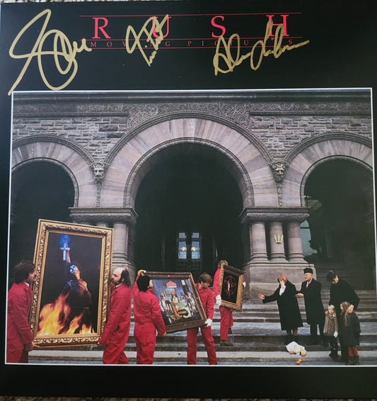RUSH Band signed autographed album Moving Pictures COA Hologram