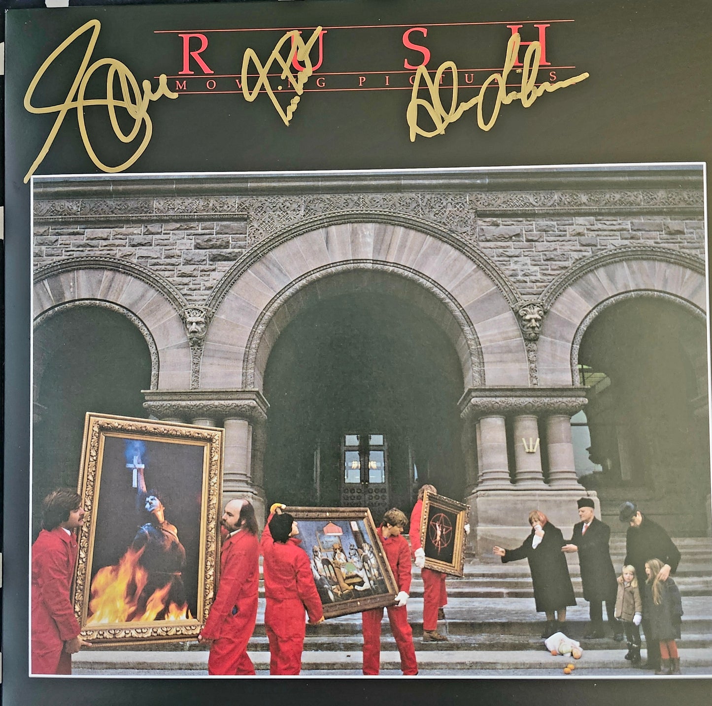 RUSH Band signed autographed album Moving Pictures COA Hologram