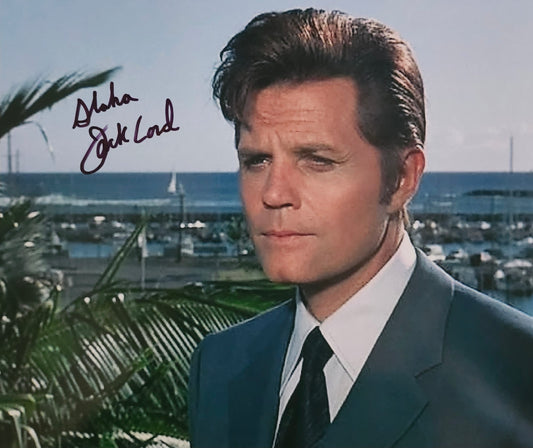 JACK LORD Signed Autographed Photo Blue Hawaii Aloha