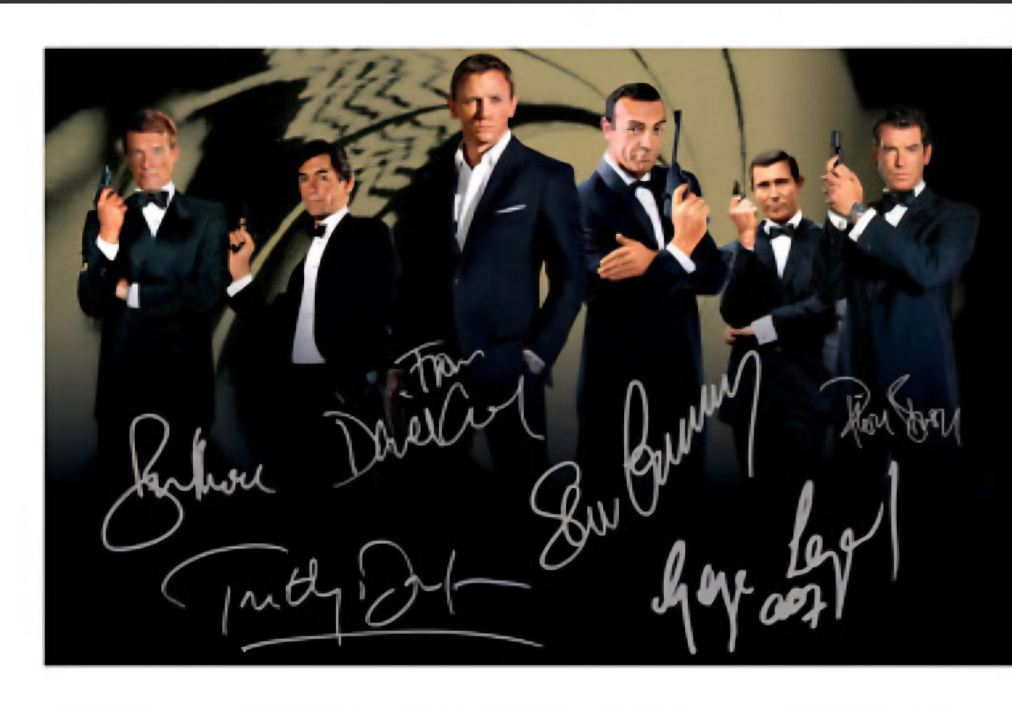 JAMES BOND 007 cast Through The Years signed COA hologram