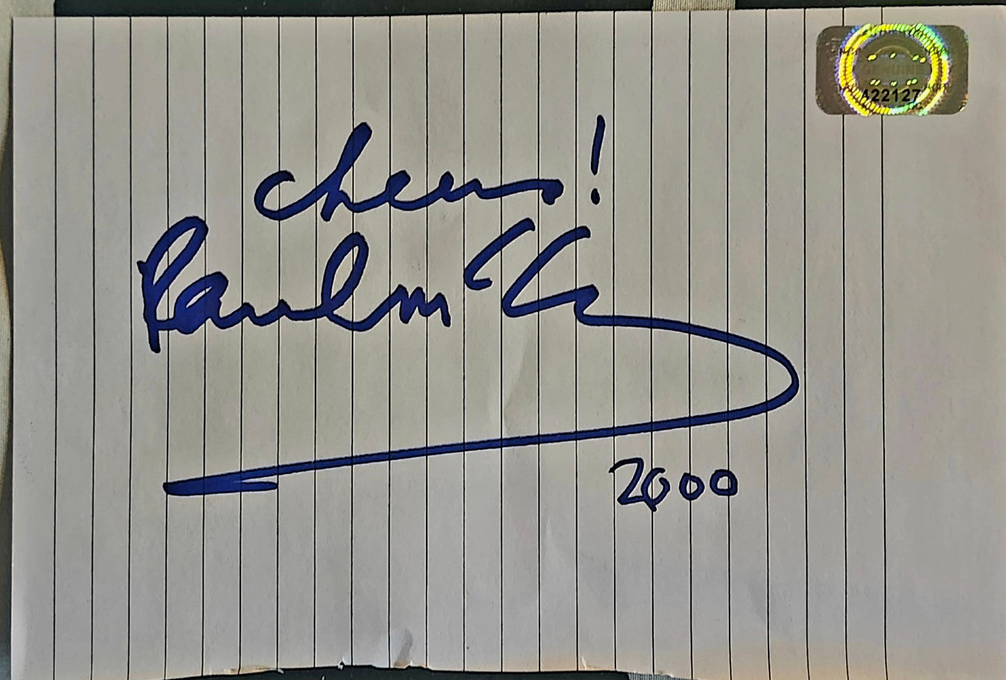 PAUL McCARTNEY Signed Photo Paper Cut COA Hologram