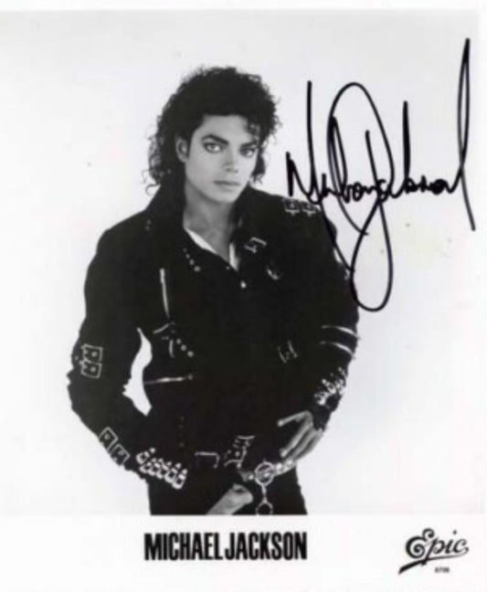 MICHAEL JACKSON signed autographed photo epic COA Hologram