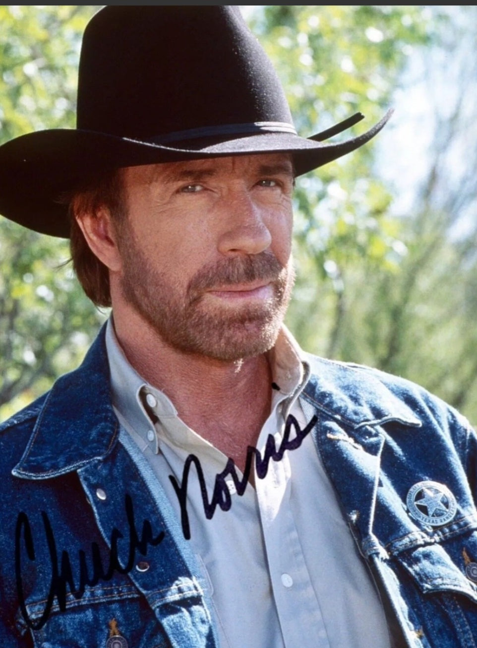 CHUCK NORRIS signed autographed photo COA Hologram