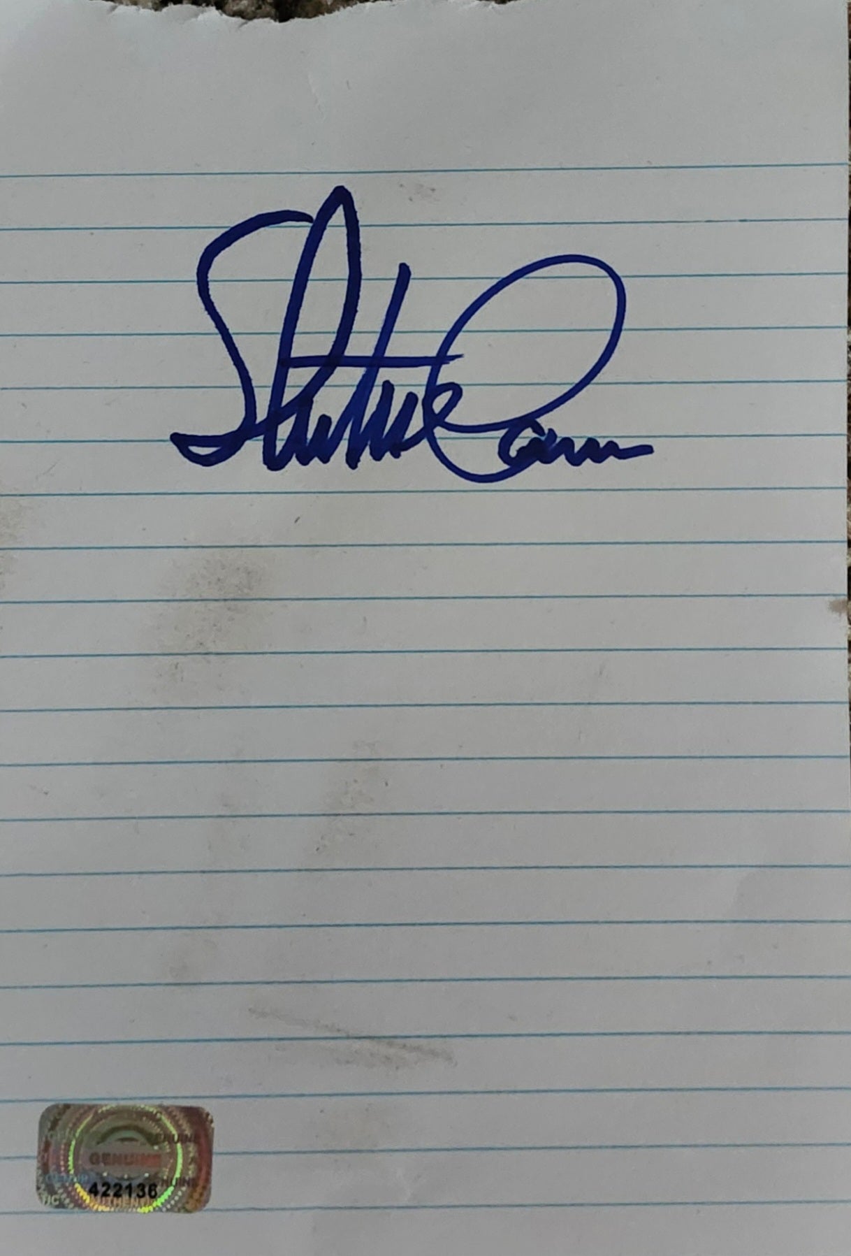 STEVE MCQUEEN Signed Paper COA Hologram