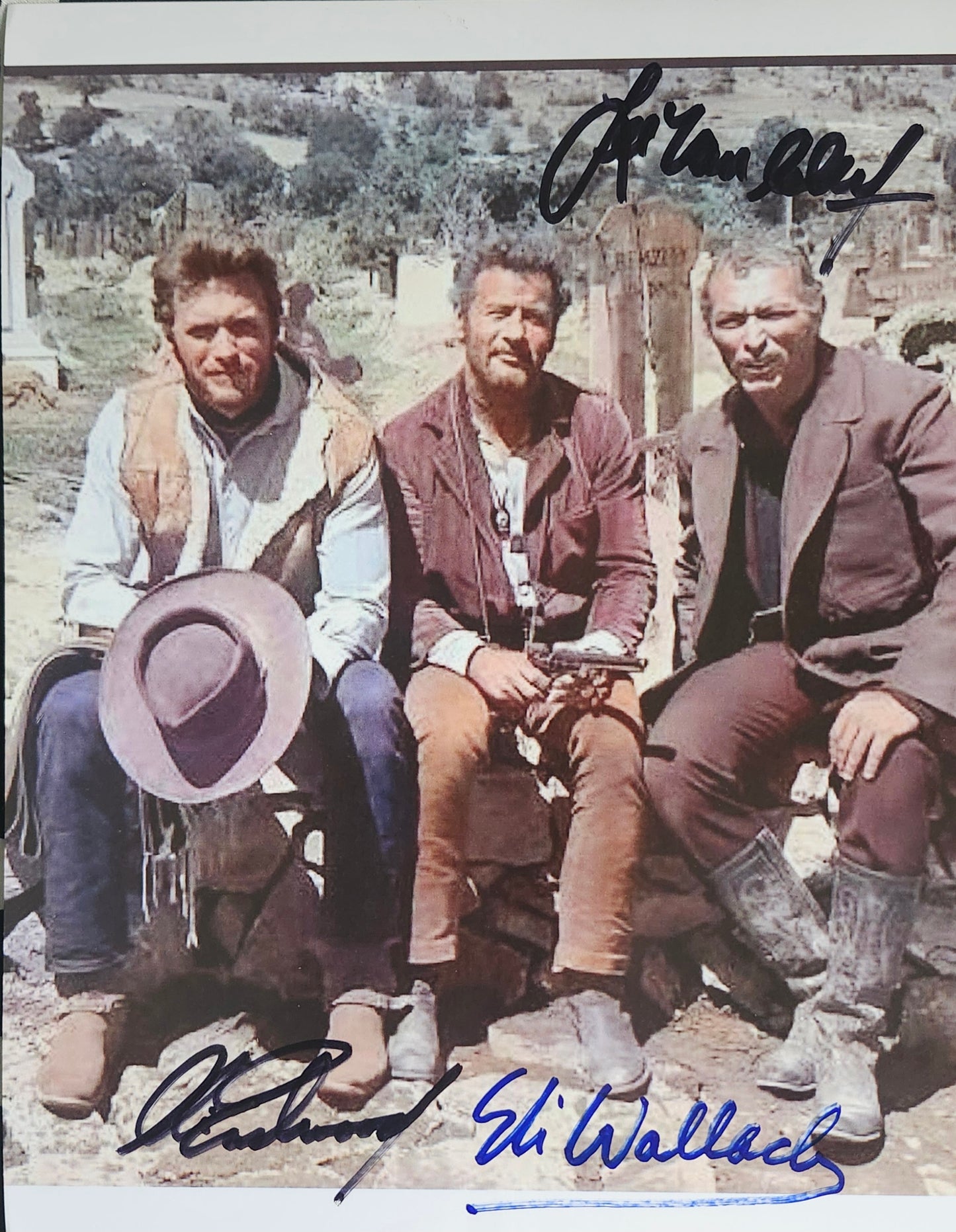 THE GOOD THE BAD And THE UGLY Cast Signed Photo COA Hologram