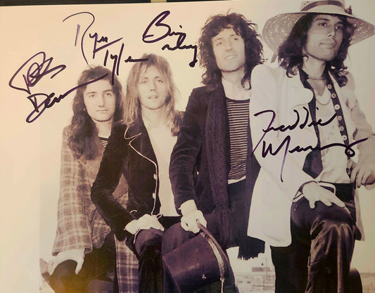 QUEEN BAND Signed Autographed Photo black and white COA Hologram