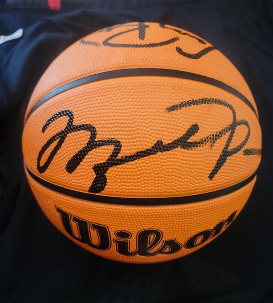 MICHAEL JORDAN MAGIC BIRD Signed Basketball COA Hologram