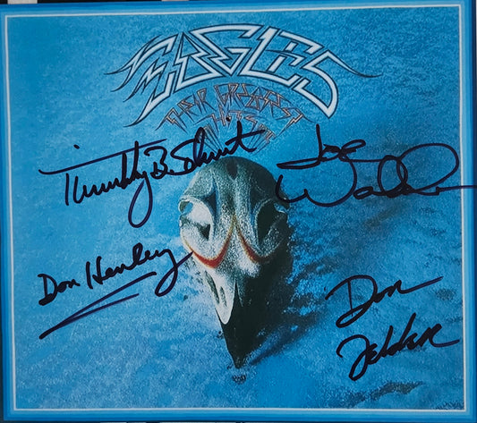 The Eagles band signed greatest hits album by Boston memorabilia