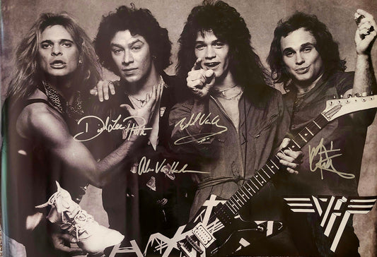 VAN HALEN Signed Poster COA Hologram