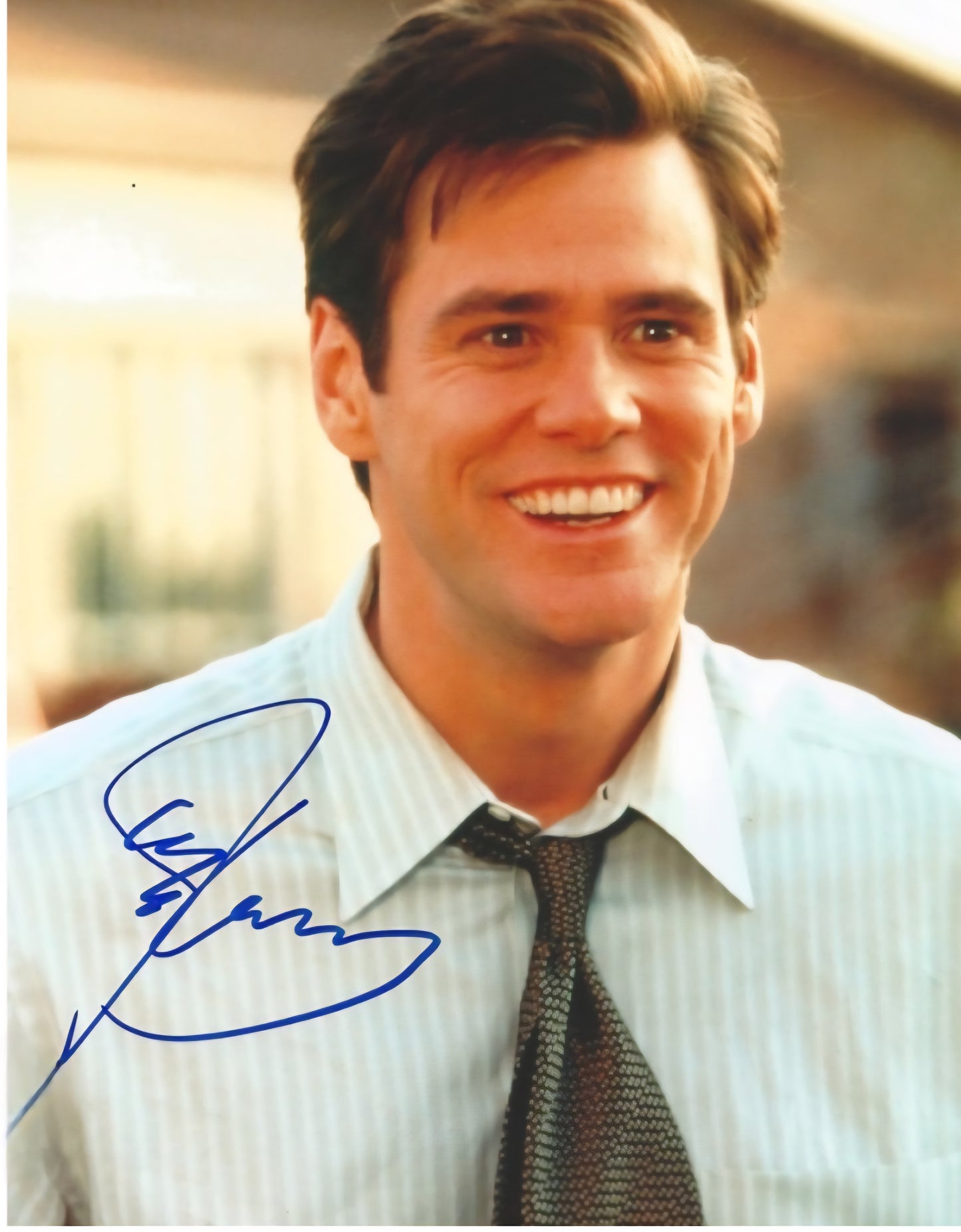 Jim Carrey signed photo blue marker by Boston memorabilia