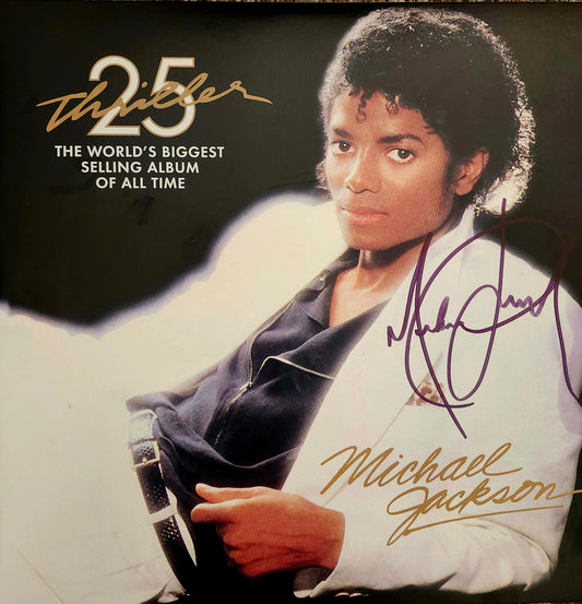 MICHAEL JACKSON Signed Album Thriller COA Hologram