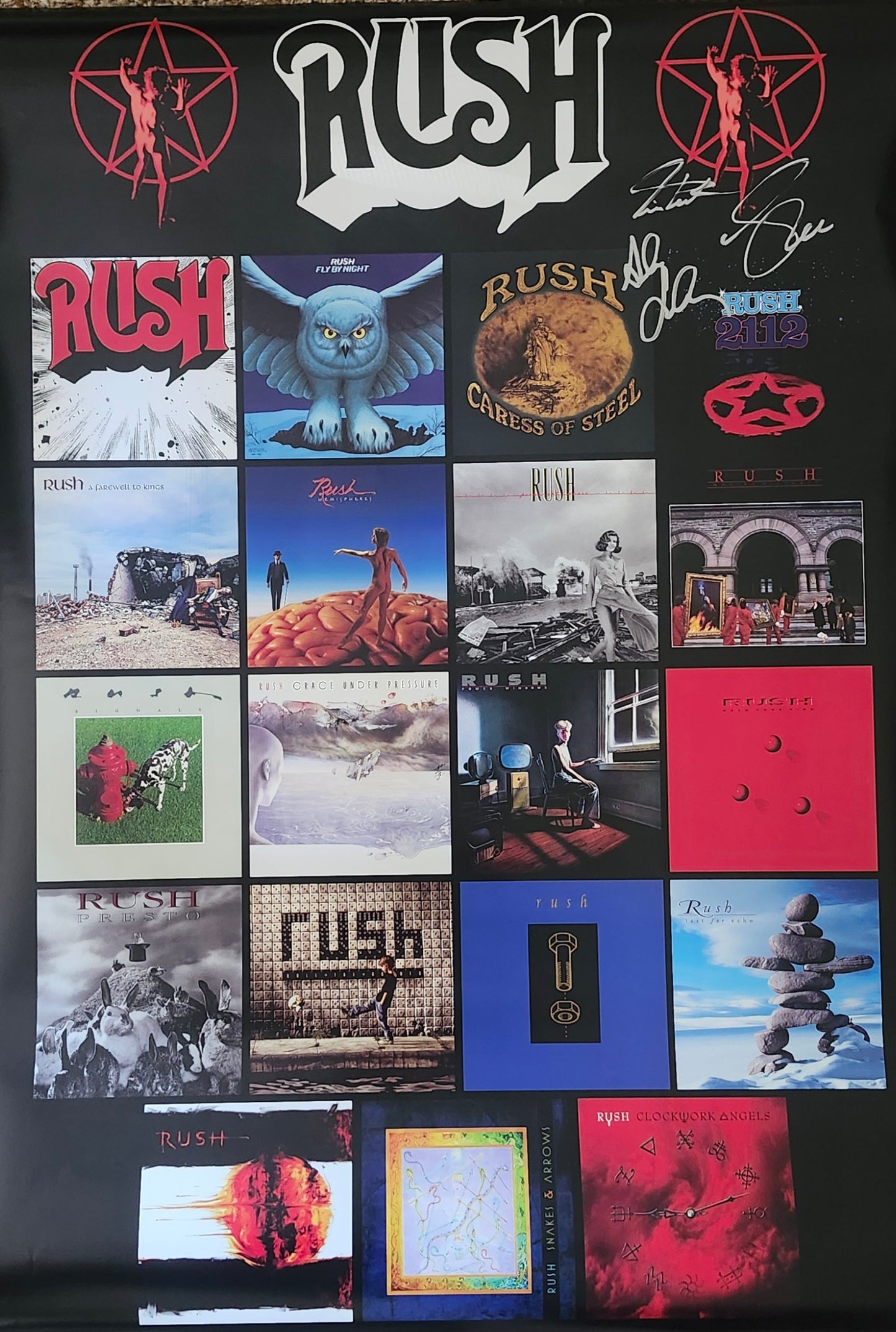 RUSH Band signed autographed poster COA Hologram