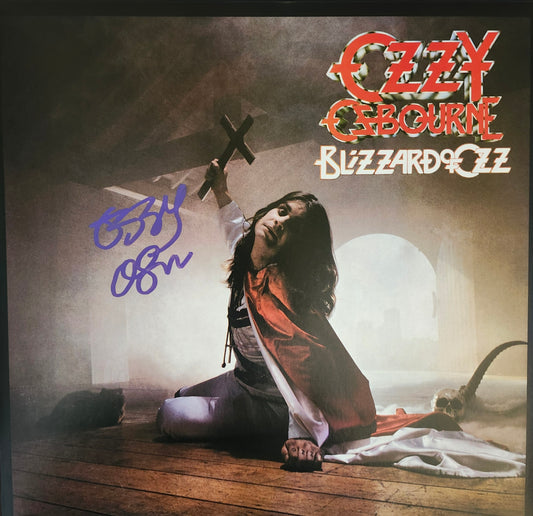 OZZY OSBOURNE Signed Album blizzard of Oz COA hologram