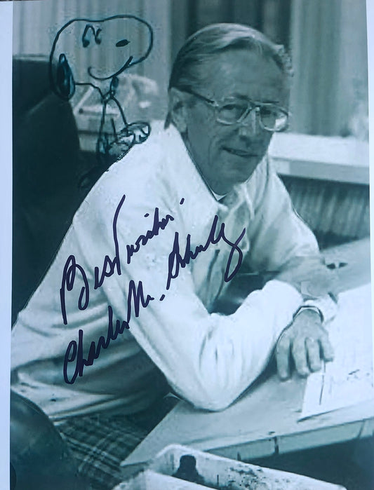 CHARLES SCHULZ signed autographed photo the master COA Hologram