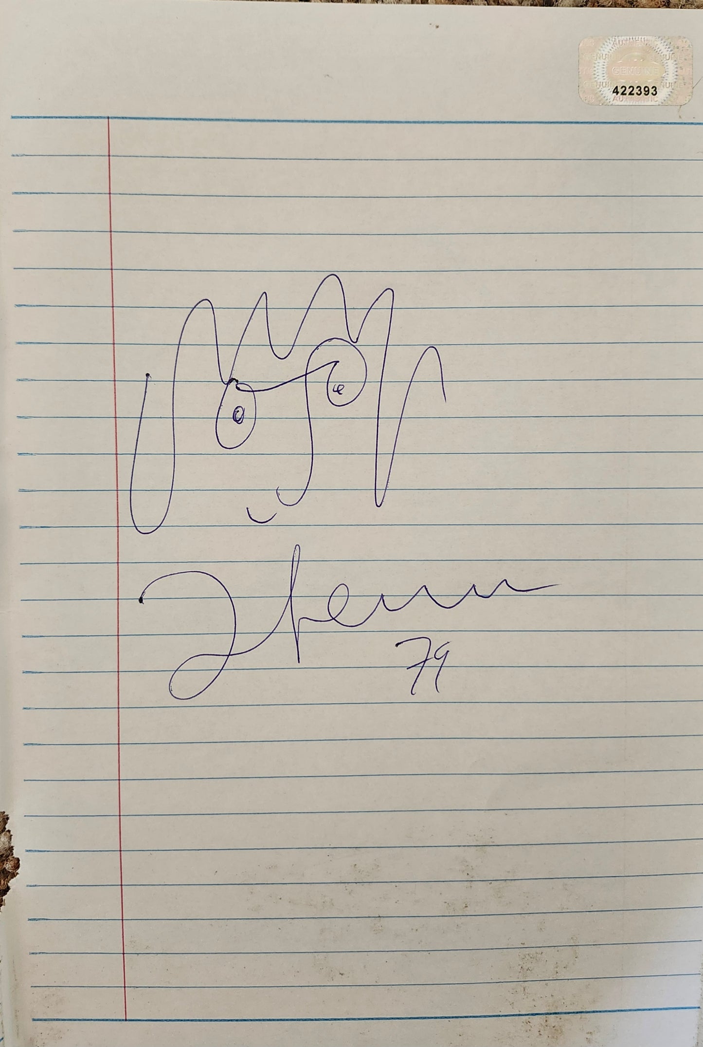 JOHN LENNON Signed Autographed Paper w Photo 1979 COA Hologram