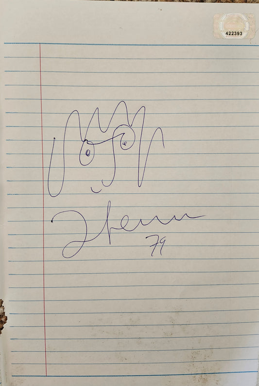 JOHN LENNON Signed Autographed Paper w Photo 1979 COA Hologram
