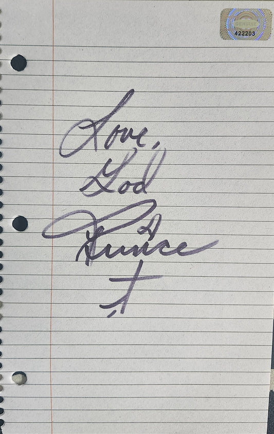 PRINCE Signed Paper Cut COA Hologram