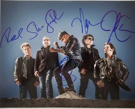 JOURNEY BAND Signed Photo blue marker COA hologram