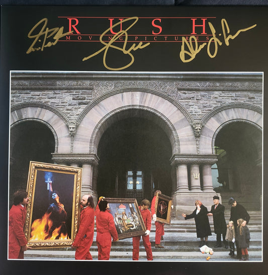 RUSH Band signed autographed album Moving Pictures COA Hologram