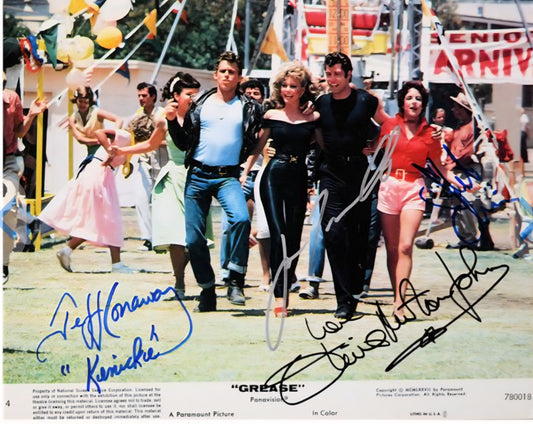 Grease cast signed enlarged Lobby photo by Boston memorabilia