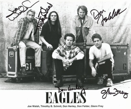 The Eagles band signed promotional photo by Boston memorabilia