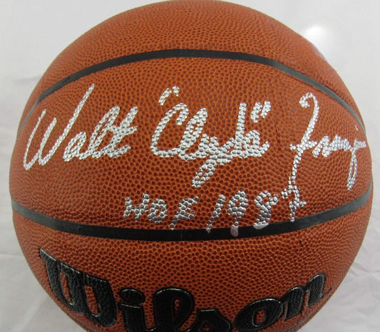 Walt Frazier signed basketball inscribed Clyde silver market